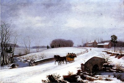 Schlitten im Winter, 1832 von Thomas Birch